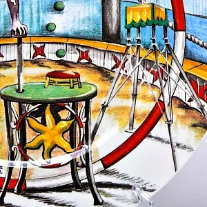 Коллекционная Фарфоровая Тарелка - Блюдо из коллекции «ЦИРК» - «Жонглер - Акробат», Villeroy&Boch Германия.