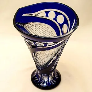 Большая Хрустальная Ваза серия «FLIRT», BEYER Германия 70-е годы. Н - 26,5 см.