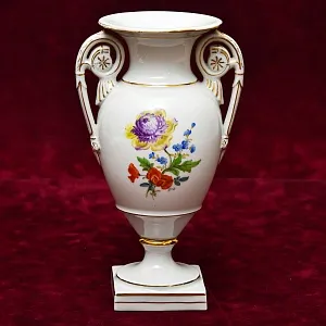 Антикварная Фарфоровая Ваза «Цветочный Букет», MEISSEN Германия, первая половина ХХ века.