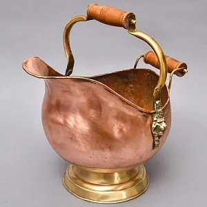 Большой Классический Медный Зольник или Кашпо, Англия середина ХХ века!