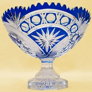 Конфетница - Фруктовница на ножке Хрусталь JOSKA BODENMAIS Германия D-28 см., 60-е гг.