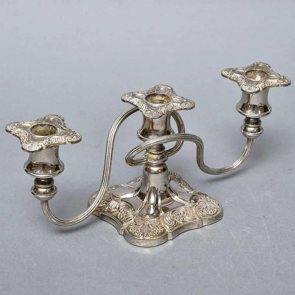 Пара Антикварных Канделябров Подсвечников Silverplated, SHEFFIELD Англия начало ХХ век.