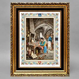 Редкость! Фарфоровая Картина - Пласт «АЛХИМИК», DÉCORS DE PARIS Франция, вторая половина ХХ века.