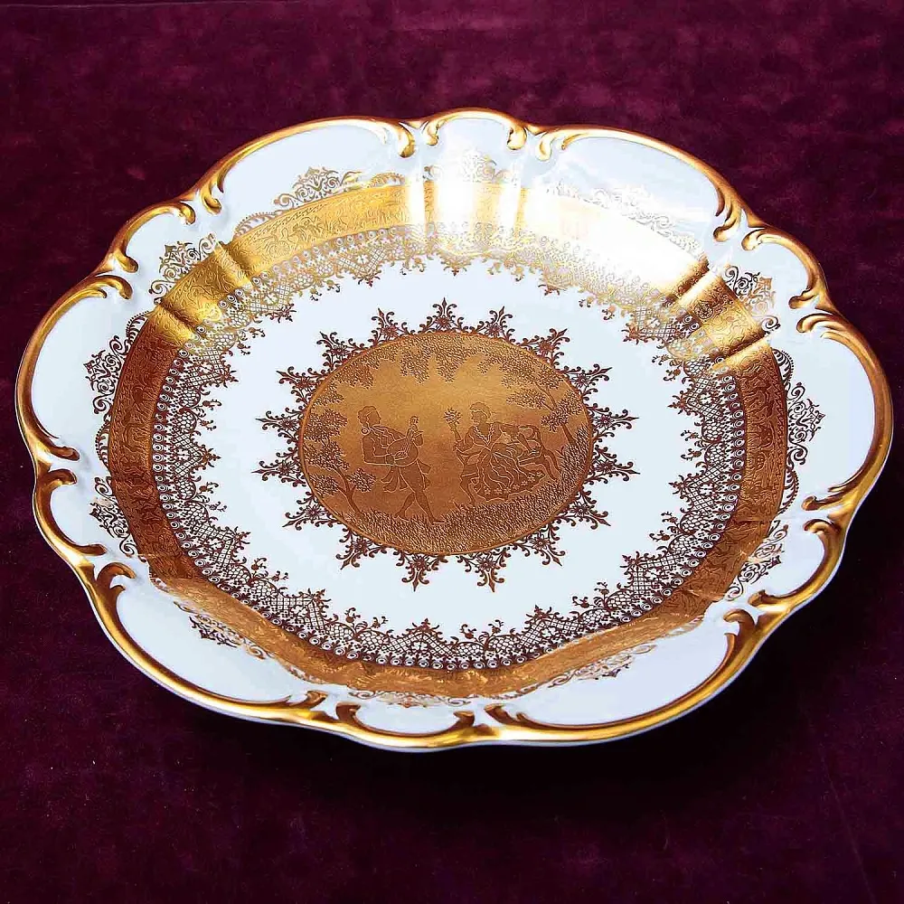 Роскошное Авторское Блюдо - Фруктовница «Дама с Кавалером» DW PORZELLAN-MANUFAKTUR.