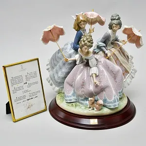Редкость! Большая Фарфоровая статуэтка «ТРИ СЕСТРЫ», Lladro Испания, 1986 год.