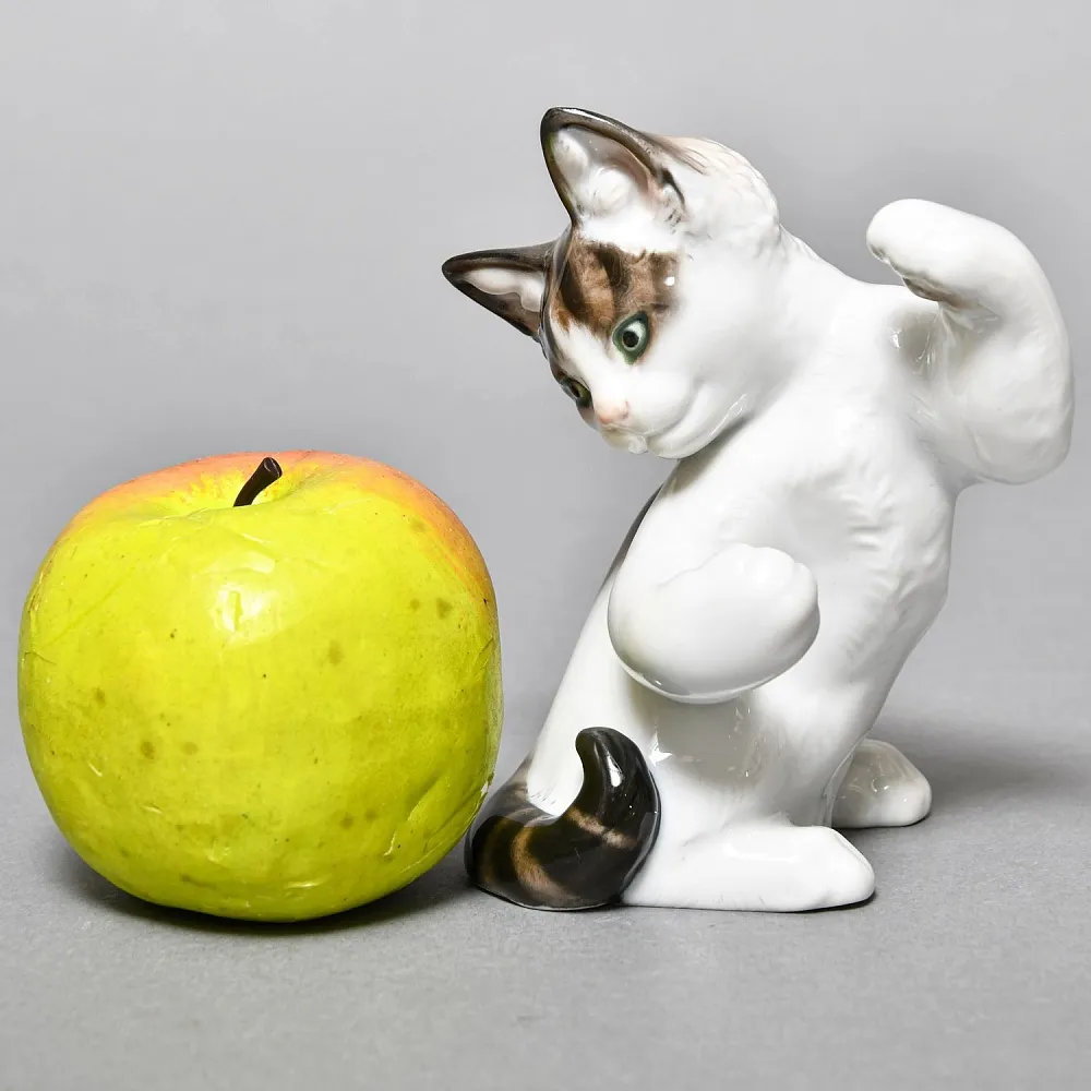  Коллекционная Фарфоровая статуэтка «Игривый Котенок», ROSENTHAL Германия - 1957 год. 