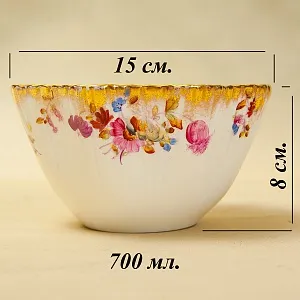 Антикварный Фарфоровый Десертный набор тарелок «Летний сад», Англия, конец ХIX - начало ХХ века.