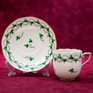 Классический Кофейный Сервиз PERSIL на 6 персон, 16 предметов. Фарфор HEREND, Венгрия.