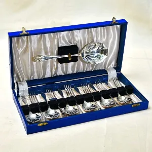 Винтажный Набор Столовых приборов для Десерта. SHEFFIELD, Англия 60 -е годы ХХ века.