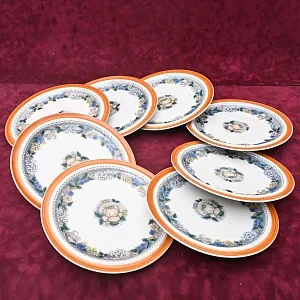 Набор подстановочных тарелок - 8 штук «Бургундия», Фарфор Goebel Германия, 1972 - 1979 годы.