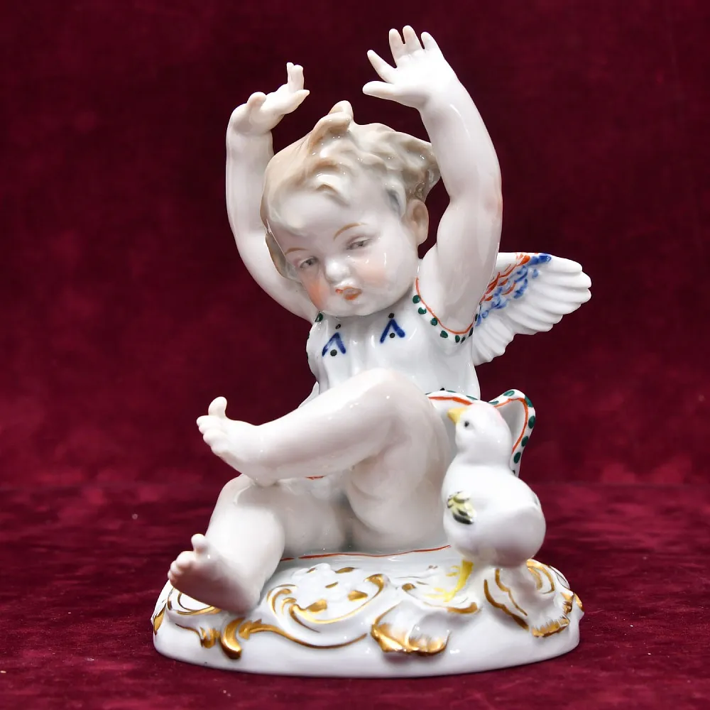 Редкость!!! Фарфоровая Статуэтка «Девочка и Цыплёнок», Карл Энс / Karl Ens Германия, 30-е гг.