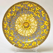 «Floralia Medusa Gold» - Коллекционная Фарфоровая Тарелка - Блюдо, VERSACE, Rosenthal Германия - 1980 год.