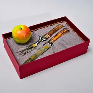 Набор для Барбекю «Охота» из 2-х предметов, Германия, ANTON WINGER Solingen, 60 -е годы ХХ века.