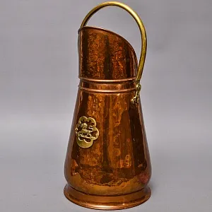 Высокий Медный Зольник или Подставка для зонтов и тростей, Бельгия середине ХХ века.