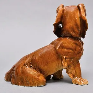 Коллекционная Фарфоровая статуэтка «Собака - Длинношерстная Такса», Karl Ens Германия.