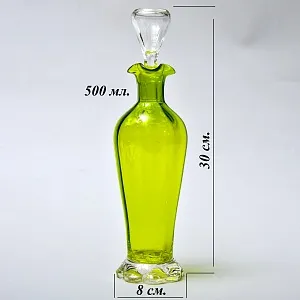 Антикварный Набор Хрустальный Графин и  6 -ть Бокалов для Вина, Val Saint Lambert, Бельгия 30 -е годы ХХ века. 