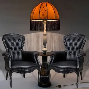 Большой Электрический Напольный Торшер - Светильник - Лампа, фарфор Франция 80 -е гг. 