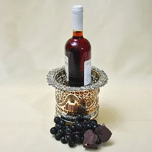 Антикварная Сервировочная Металлическая Подставка для Бутылок - Бутылочная передача, SHEFFIELD Англия.