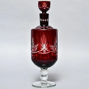 Набор Графин и Рюмки «Рубиновый Хрусталь», Tirgu-Mures Германия, 50 -е годы ХХ века.