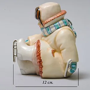 Авторская Коллекционная Фарфоровая Статуэтка «Первые Коньки», Россия.