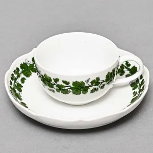 Коллекционная Кофейная пара «Виноградная лоза», Фарфор, MEISSEN Германия, середина ХХ века.