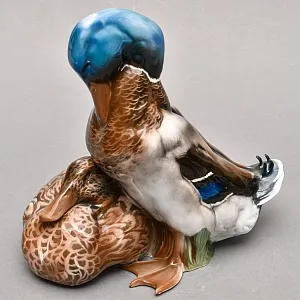 Коллекционная Фарфоровая статуэтка «Птицы. Утка и Селезень», ROSENTHAL Германия, 1922 - 1933 годы.