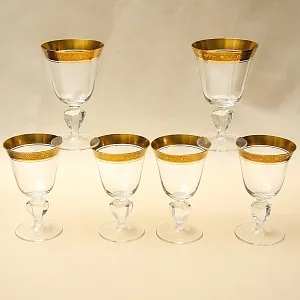 Хрустальные Бокалы для Вина «Marlowe», Theresienthal Германия, 50 -е годы ХХ века.