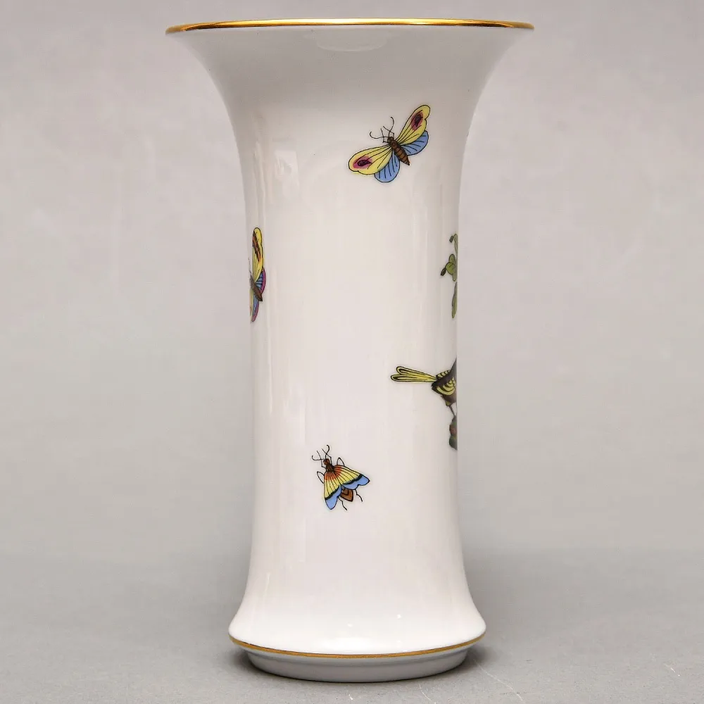 Небольшая Коллекционная Ваза для цветов «ROTHSHILD BIRDS», Фарфор Herend Венгрия.