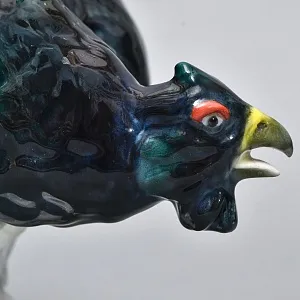 Антикварная Коллекционная Фарфоровая статуэтка «Птица - ГЛУХАРЬ», Hochst Германия начало ХХ века.