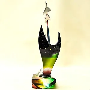 Редкость! Авиация - Памятный Подарок «40 лет Военно - Воздушной Академии им. Ю.А. Гагарина» Металл, Оргстекло - СССР -1980 год.