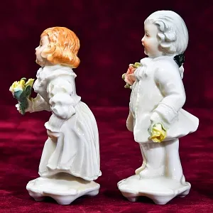 Парные Фарфоровые Статуэтки «Дети - Цветы для Мамы», Карл Энс / Karl Ens, Германия, 30-е гг.