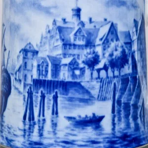 Коллекционная Пивная Кружка «Порт Гамбурга, в 1830 году», фарфор, Berlin Design Германия -1982 год.