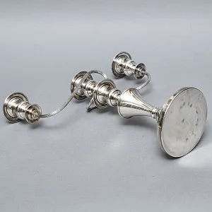 Старинный Канделябр - Подсвечник на Три Свечи, Silverplated SHEFFIELD Англия, начало ХХ века.