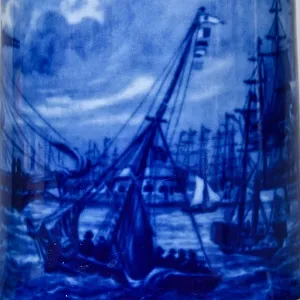 Коллекционная Пивная Кружка «Прибытие почтового парохода», фарфор, Berlin Design Германия -1978 год.