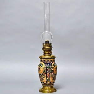 Антикварная Керосиновая Фарфоровая Лампа с Механизмом Hersteller Berlin, Германия 1920 -1925 год.