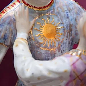 Редкость! Авторская Роспись - Фарфоровая Статуэтка «РУСЛАН И ЛЮДМИЛА» РОССИЯ ДФЗ Дулево.