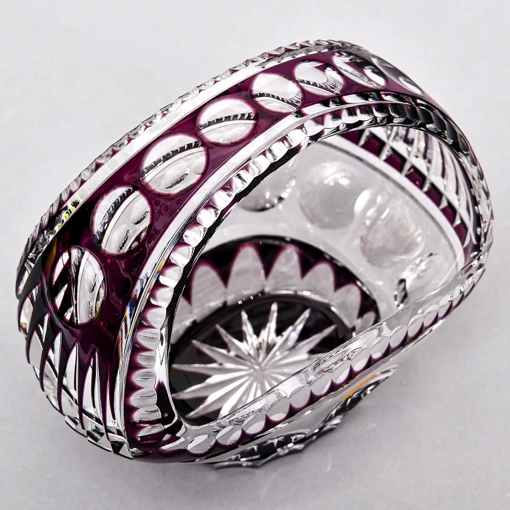 «Аметистовая Хрустальная Корзинка» - Ваза - Конфетница, SCHONBORNER Германия 60-е годы ХХ века.