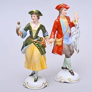 Редкость! Парные Фарфоровые статуэтки «Охотник и Охотница», ROSENTHAL Германия.