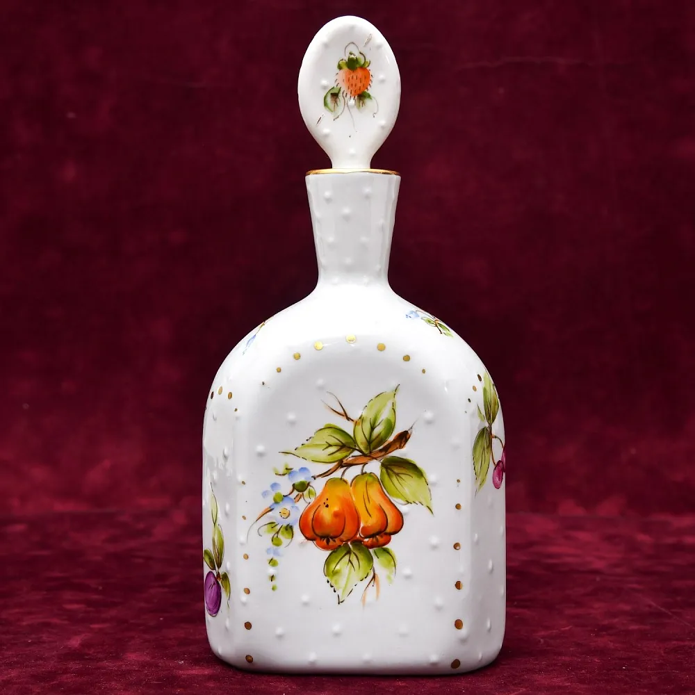 Винтажный Фарфоровый Флакон - Штоф «ПЛОДЫ», Sevres Style ФРАНЦИЯ, середина ХХ века.