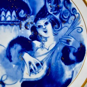 Коллекционная Фарфоровая Тарелка - Блюдо «Сказки Шахерезады - Песня», MEISSEN Германия - 1982 год.