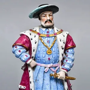 Полная Коллекционная серия Фарфоровых статуэток «Генрих VIII и его шесть жен», Sitzendorf Германия.