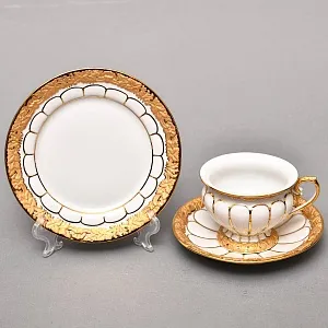 Редкость! Фарфоровый Кофейный сервиз на 6 персон - 21 предмет, Х форма MEISSEN, Германия.