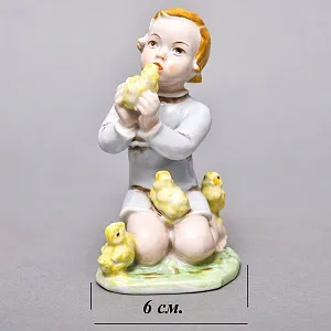 Коллекционная статуэтка «Мальчик с цыплятами», Фарфор ROSENTHAL Германия, первая половина ХХ века. 