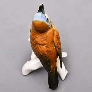 Птица - Фарфоровая статуэтка «Поющая Зарянка», Карл Энс / Karl Ens Германия, 50-е годы ХХ века. 