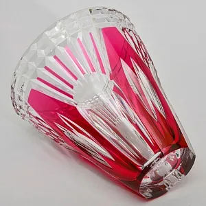 Ваза - Малиновый Хрусталь VAL SAINT LAMBERT Бельгия, середина ХХ века.