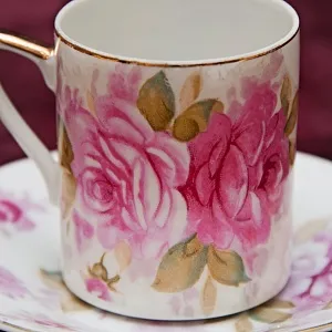 Коллекционная Кофейная Пара «Розовые Розы» Фарфор Япония.