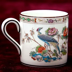 Винтажная Коллекционная Фарфоровая Кофейная пара «Павлин в саду», WEDGWOOD, Англия -80е гг.