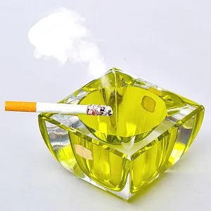 Редкость! Хрустальная «Резеда» - Пепельница Оригинальной формы, VAL SAINT LAMBERT Бельгия - 50гг.