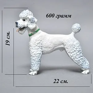 Коллекционная Фарфоровая статуэтка «Собака. ПУДЕЛЬ в зеленом ошейнике», ROSENTHAL Германия.