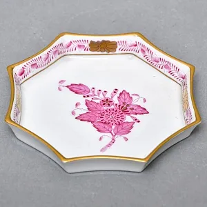 Небольшая Тарелочка - Мелочевница - Блюдечко «APPONYI PURPUR», Фарфор HEREND Венгрия. 